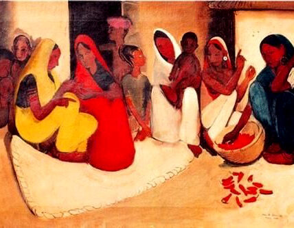 Village Scene - Amrita Sher-Gil